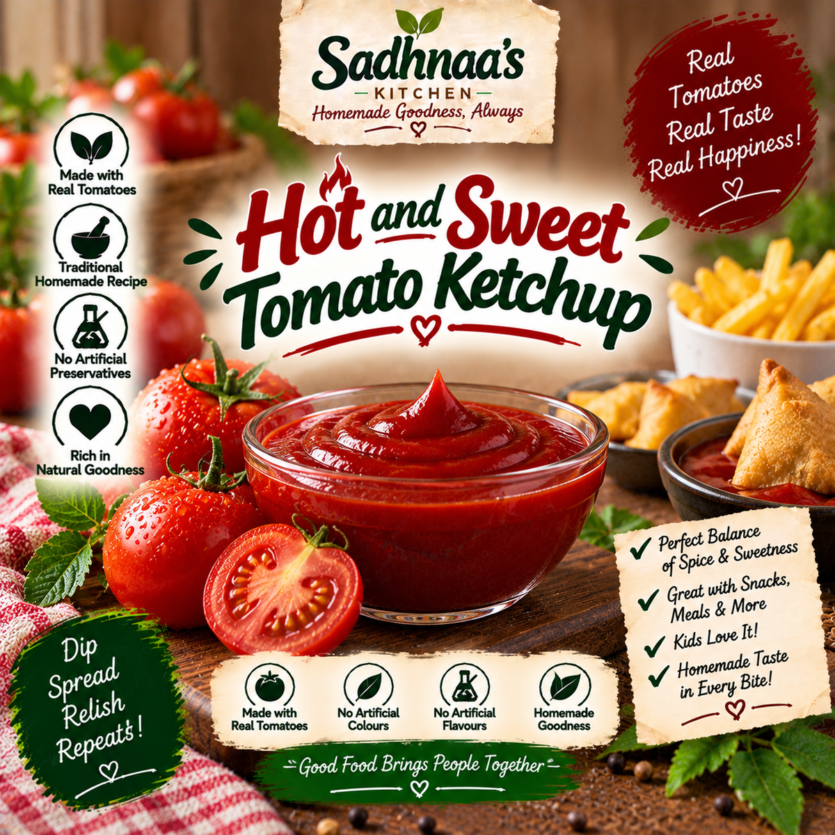 Hot and Sweet Tomato Ketchup