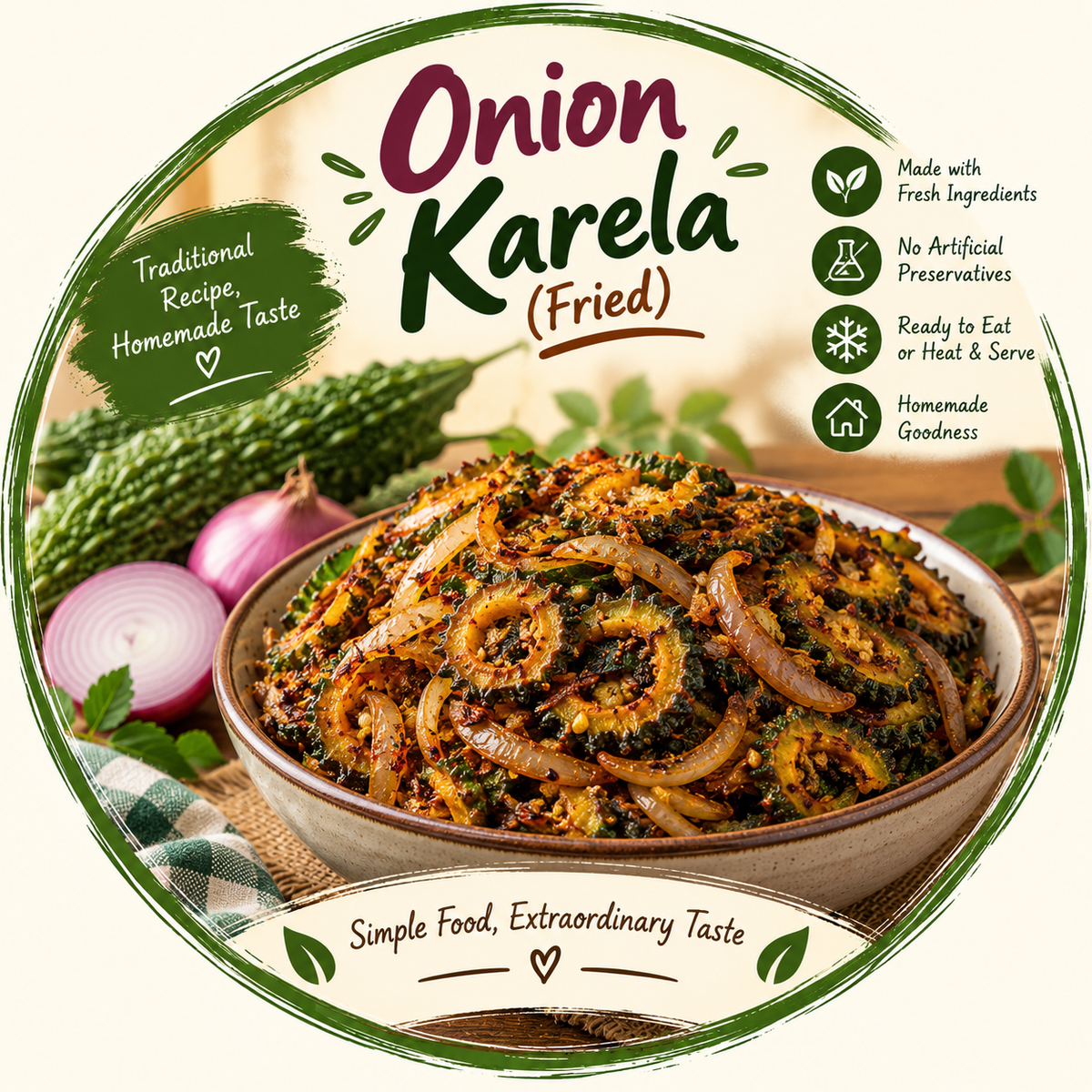Onion Karela (Fried)