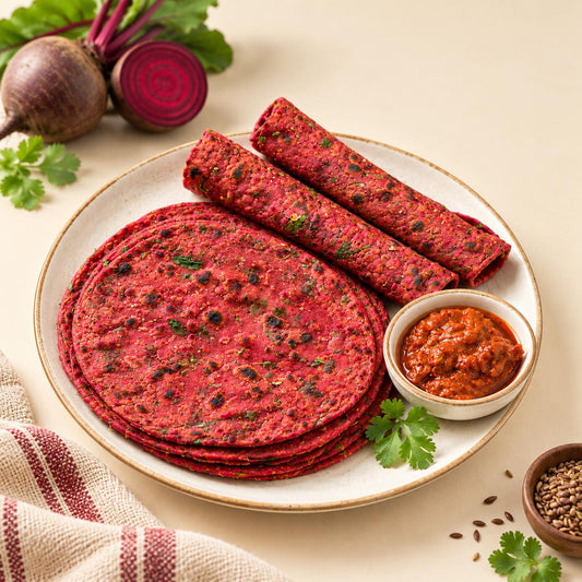 Beetroot Thepla – Olive Oil