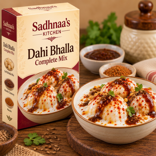 Dahi Bhalla Complete Mix - 4 Bhallas with Chutney and Masala - Sadhnaa's Kitchen